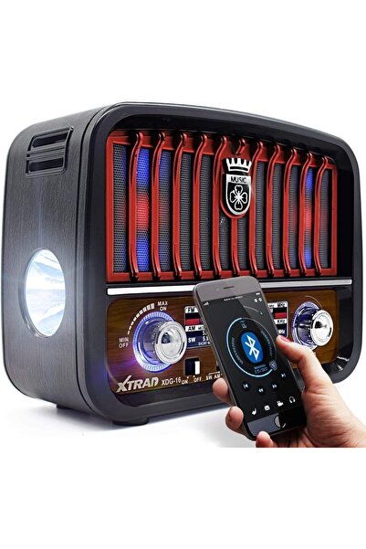 Generic Hi-Fi Retro Speaker with FM Radio, Bluetooth, USB/TF Playing, Remote Control, Rechargeable Battery,