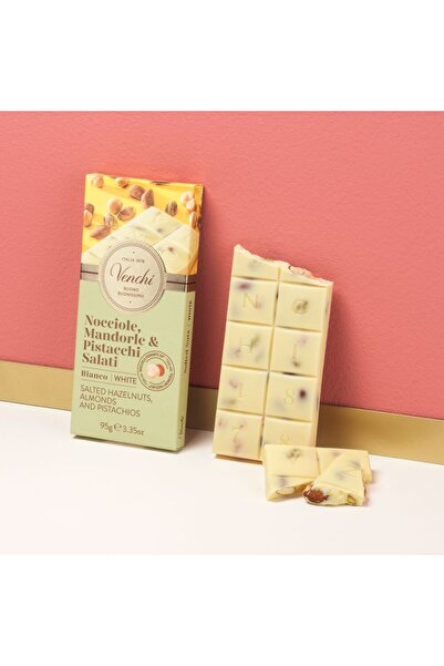 Venchi White Chocolate with Salted Nuts bar 95 g