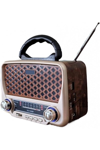 Generic Hi-Fi Retro Speaker with FM Radio, Bluetooth, USB/TF Playing, Remote Control, Rechargeable Battery,