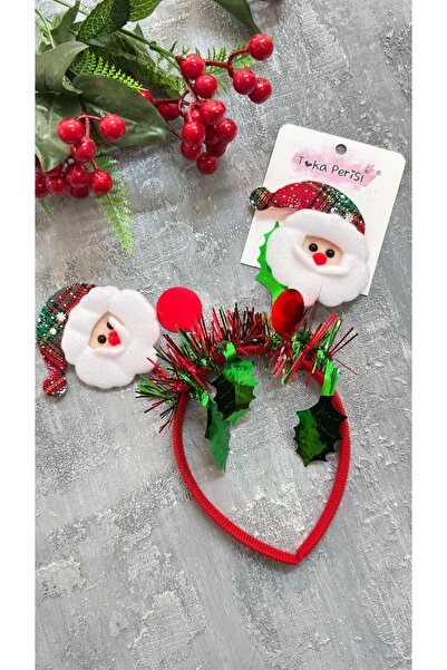 Toka Perisi تاج حفلات عيد الميلاد للأطفال والنساء مع تمثال سانتا كلوز