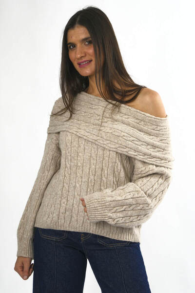 ABBRA Women's Madonna Collar Sweater