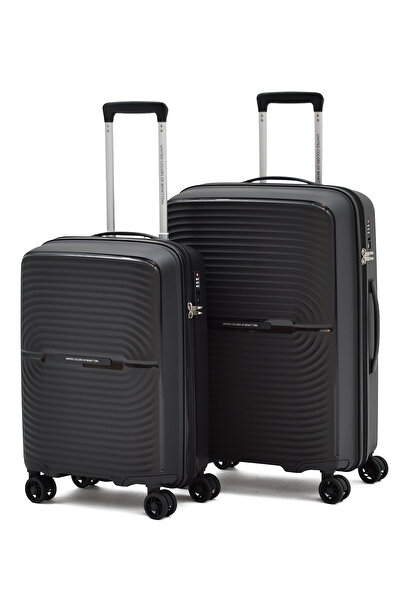 United Colors of Benetton 2'li Kırılmaz Valiz Seti Orta Boy - Kabin Boy – Ult...