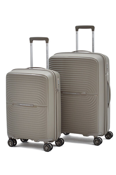 United Colors of Benetton 2'li Kırılmaz Valiz Seti Orta Boy - Kabin Boy – Ult...