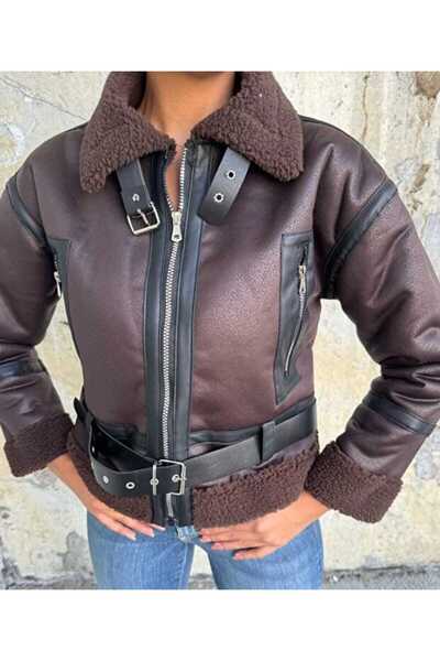 MODA DURAĞI Laminated Fur Jacket