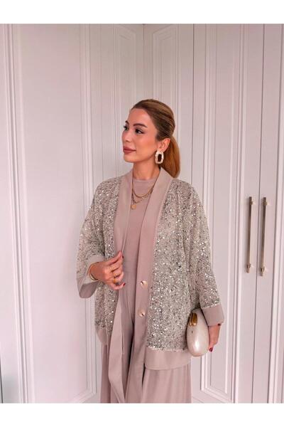 QASHE Sequin Trouser Suit 6492