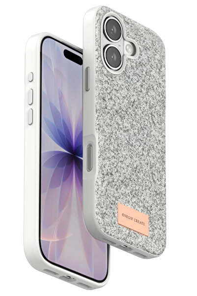 Nezih Case Apple iPhone 17 Compatible Stylish Cover with Velvet Interior Surface and Shiny Stone