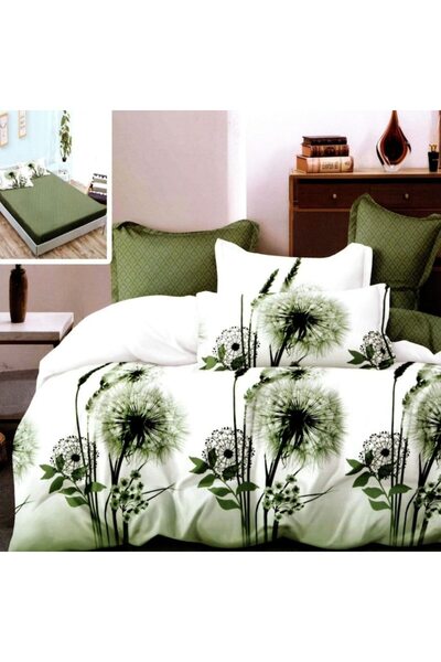 NufJoy Double Bedding Set Finet Thick 6 pcs, NufJoy® - Green Dandelion