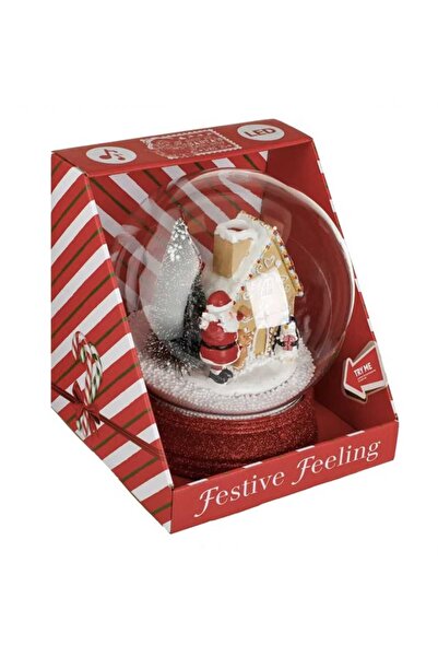 OEM Santa Claus Snow Globe Gingerbread House with Music & LED Ø23cm