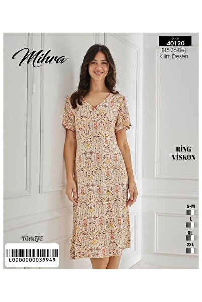 Mihra Viscose Long Nightgown Pjd1601