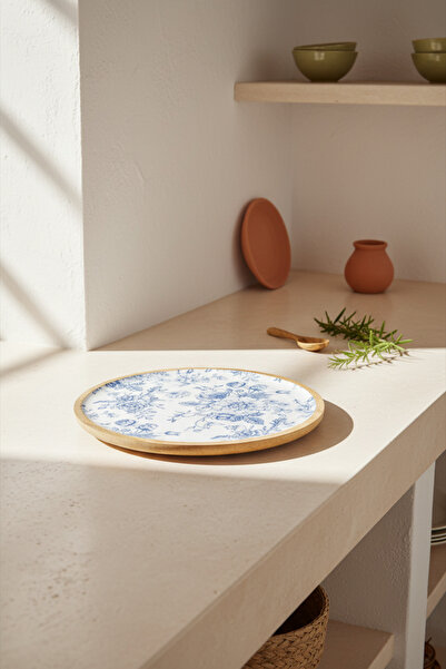 Bambum Gura Round Tray Rose Large