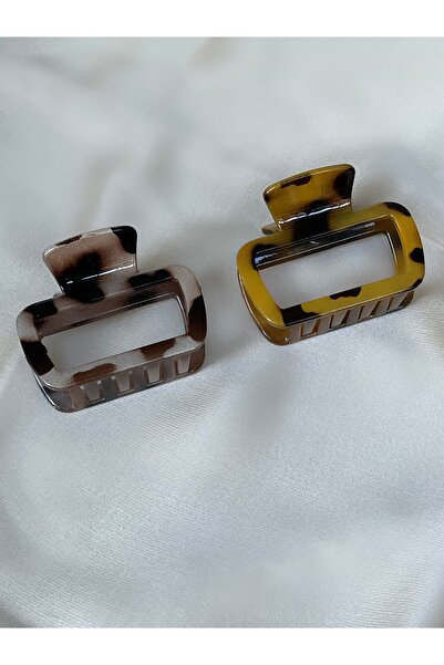 Twinssis Accessories Set of 2 Mini Rectangular Model Acrylic Buckles 6 cm
