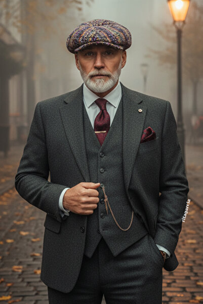 Ritagarcia Men's Cap Peaky Blinders Stamped Fabric Hat Cap