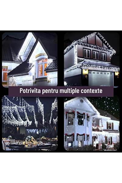 AriDam Christmas Installation Curtain/Turtle LED AriDam® 12 m, Cool White, 8 Programs, IP65, 220V