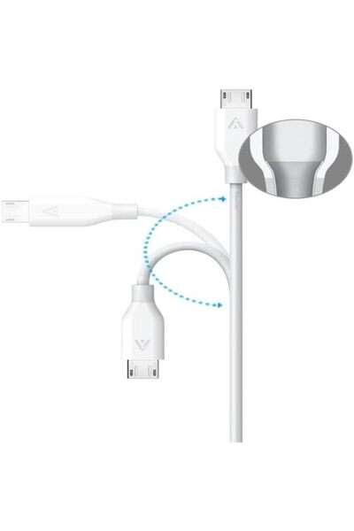 Anker PowerLine Micro USB Charging Cable 6ft (1.8m) - White - A8133H21