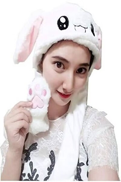 Generic Funny girls' fashion dress-up hat with a stuffed bunny design, perfect as a Christmas gift. (Press-up hat available)
