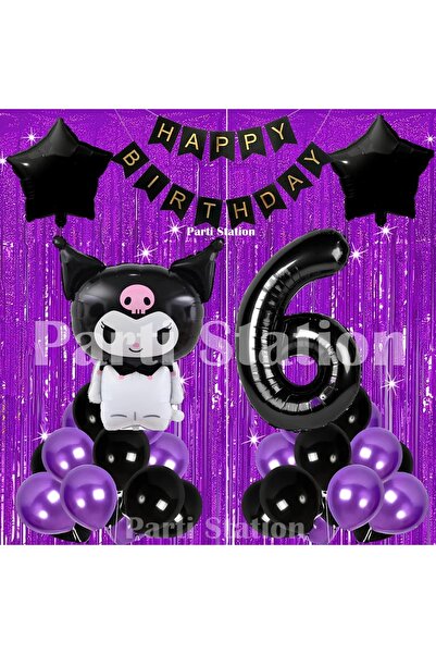 Parti Station Kuromi Concept 6Th Birthday Balloon Set