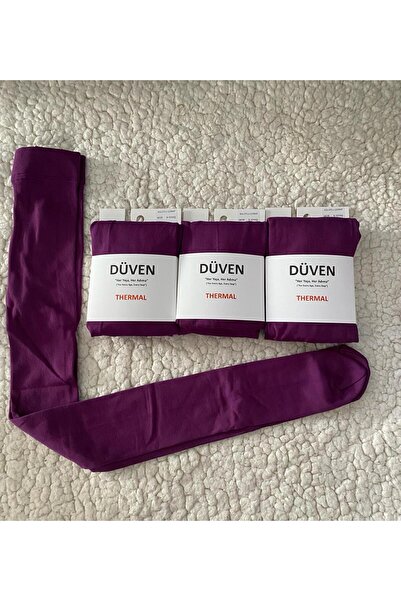 DÜVEN 3-пакет лилави термо чорапогащи за момичета - термо чорапогащи