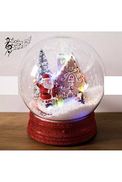 OEM Santa Claus Snow Globe Gingerbread House with Music & LED Ø23cm