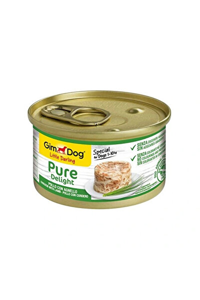 Gimdog Fileto Tavuk ve Kuzu Etli Yetişkin Konserve Köpek Maması 1 Adet 85 Gr