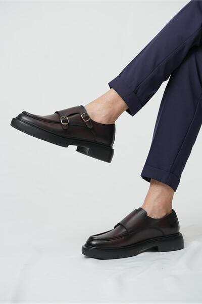 TETRİ 0K575 Gody Model Genuine Leather Handmade Men's Brown Casual Shoes