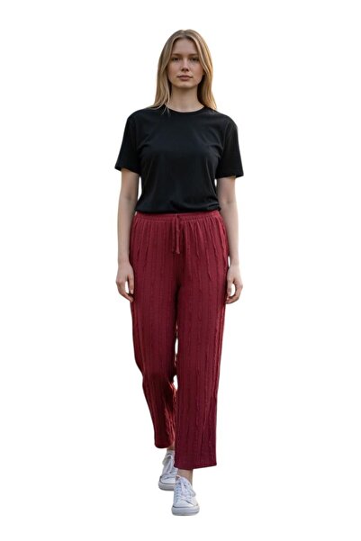 GÖMLEK GALERİSİ Standard Size Knitted Pattern Viscose Trouser Skirt (38-48)