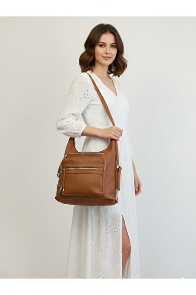 Çanta Trend New Stylish and Convenient Soft Leather Multi-Section Large Size Backpack and Shoulder Bag