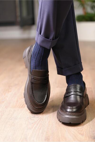 TETRİ K416 Ramonelli Model Real Leather Handmade Men's Brown Casual Shoes