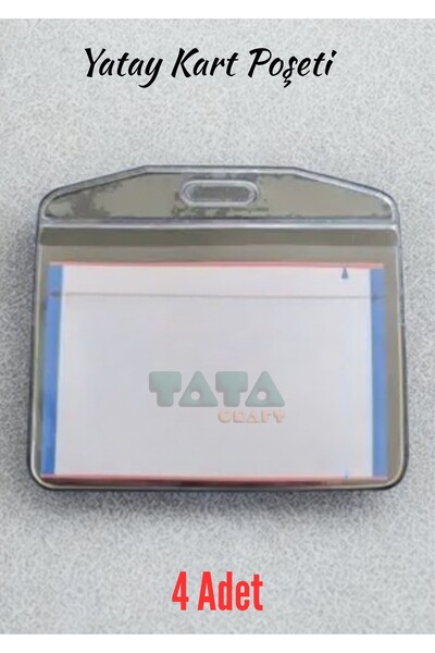 TATA CRAFT Ovalna torbica za bedž sa imenom, 4 komada, prozirna, PVC držač za...