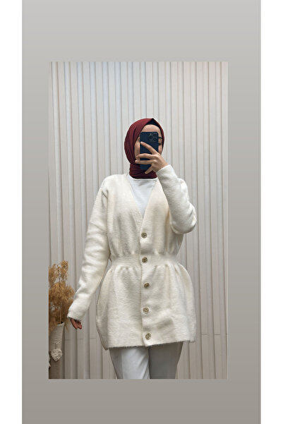 MERVE TESETTÜR Soft Texture Cashmere Cardigan