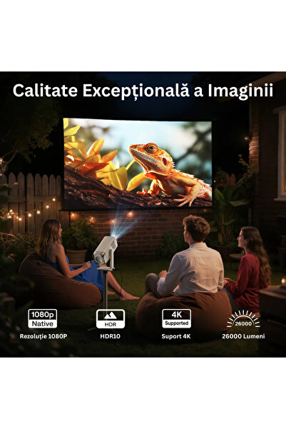 Velixo 1080P Full HD Projector, WiFi 5G, Bluetooth, 26000 Lumens, Google TV, Dolby Audio, Autofocus, 4K