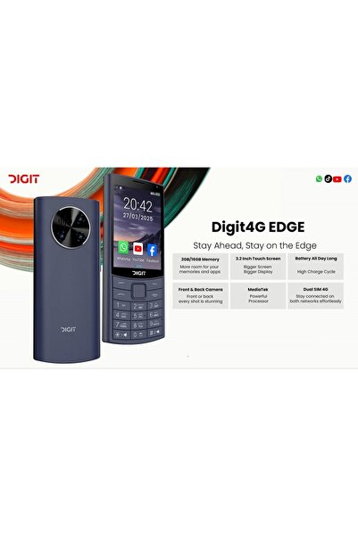 Generic Digit 4G Edge (2GB RAM, 16GB Storage) - 3.2-inch Touch Display, Dual SIM