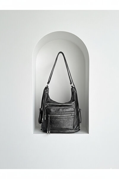 Çanta Trend New Stylish and Convenient Soft Leather Multi-Section Large Size Backpack and Shoulder Bag