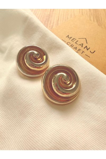 Melanj Craft Cookie steel earrings - gold silver
