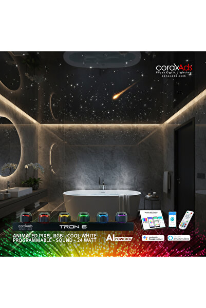 coraxads BANYO AMBİYANS AYDINLATMA YILDIZ TAVAN UYGULAMA SETİ - MİNİ