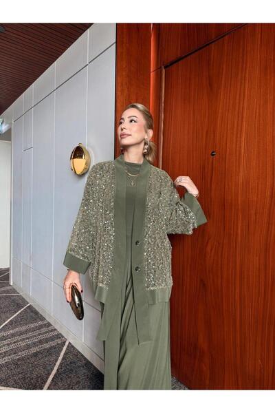 QASHE Sequin Trouser Suit 6492