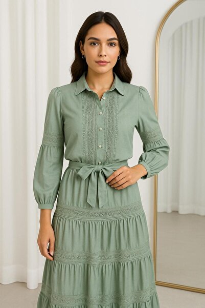 Ron Two-piece set with waist belt