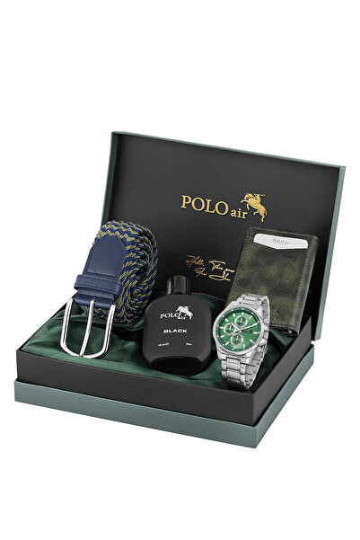 Polo Air Otomatik Mekanizmalı Cüzdan Esnek Kemer Parfümlü Set Erkek Kol Saati...
