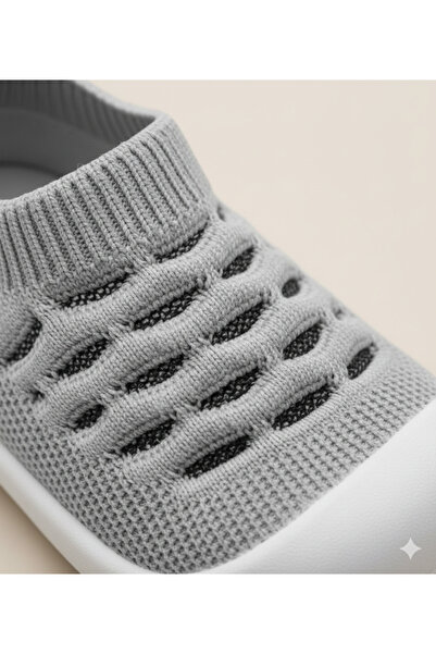 MARSHETTA Baby Orthopedic Soft Non-Slip Sole Breathable Mesh Fabric Black Baby First Step Shoes