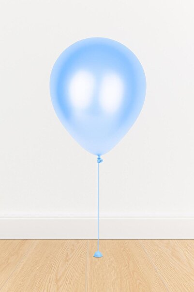 Balonsan بالون لون معدني أزرق فاتح 25 قطعة