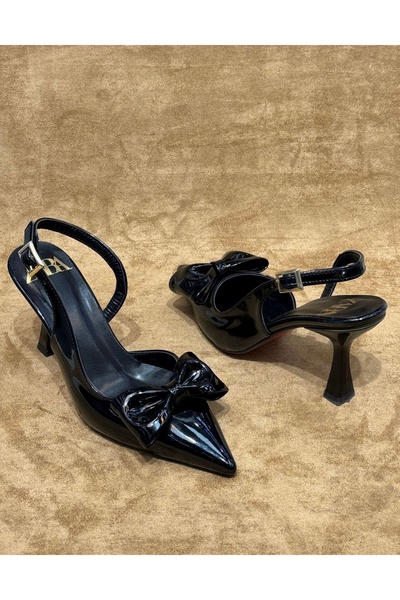 Rimex Kadın İnce Topuk Fiyonk Detaylı Slingback Ayakkabı