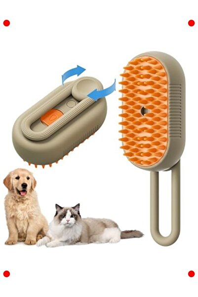 ulupazarlama فرشاة العناية بالحيوانات الأليفة 3 في 1 بالبخار
