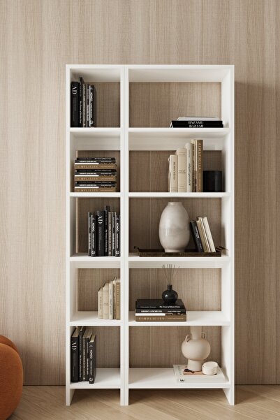 CLASSY HOME TASARIM CLASSY 10 RAFLI 1 BÜYÜK 1 KÜÇÜK 2 PARÇA KİTAPLIK ÇOK AMAÇ...