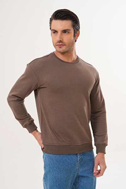 Syla Studio GAUL Unisex Bisiklet Yaka Pamuk Basic Sweatshirt