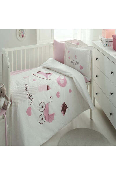 Özdil home Lenjerie de pat copii bumbac 100%, 1 persoana, 3 piese, Baby Girl,...