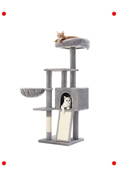 ulupazarlama Multi-Storey Plush Cat Scratching Tree 135 cm
