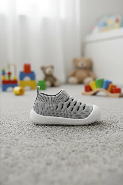 MARSHETTA Baby Orthopedic Soft Non-Slip Sole Breathable Mesh Fabric Black Baby First Step Shoes