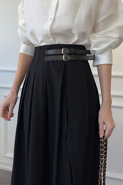 Bak'ap Premium βαμβακερή μακριά φούστα με άνοιγμα πλισέ DERRY