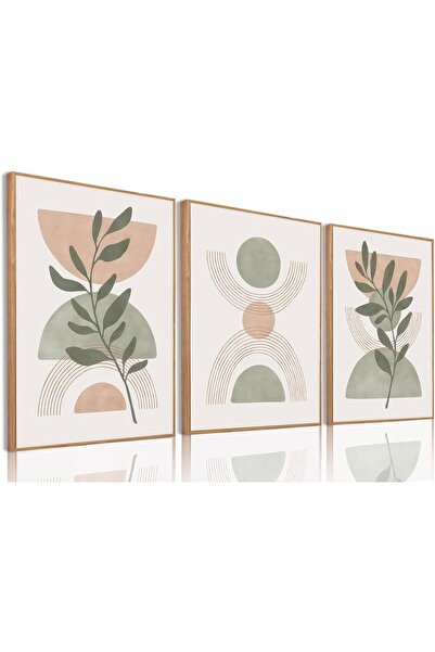 ALAYRA International مجموعة من 3 لوحات فنية من قماش بوهو منتصف القرن الحديث، ...