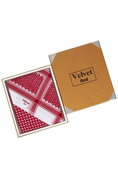Velvet Men's red and white shemagh