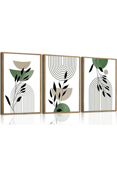 ALAYRA International مجموعة من 3 لوحات فنية من قماش بوهو منتصف القرن الحديث، ...